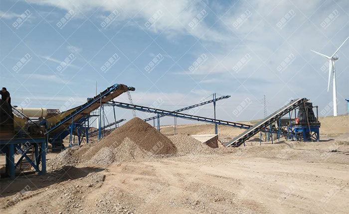 寧夏靈武時(shí)產(chǎn)200噸砂石生產(chǎn)線