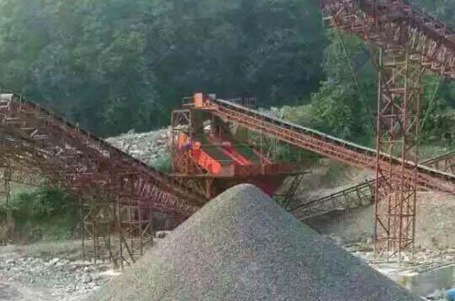 貴州遵義湄潭縣時產(chǎn)500噸砂石生產(chǎn)線